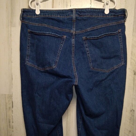 Old Navy O.G. Straight High Rise Secret-Slim pocket Jeans Size 20 Raw Hem - Picture 8 of 9